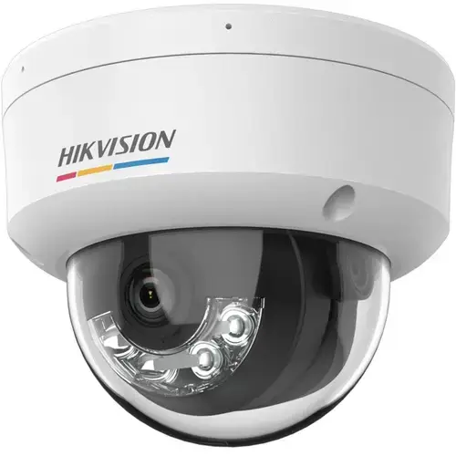 Camera supraveghere IP dome cu iluminare duala Hikvision ColorVu DS-2CD1147G2H-LIU, 4 MP, 4 mm, microfon, IR + lumina alba 30 m, PoE