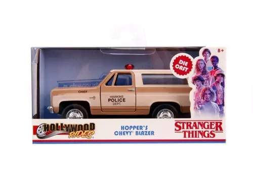 Masinuta metalica Jada Stranger Things Hoppers Chevy K5 Blazer, Scara 1 la 32