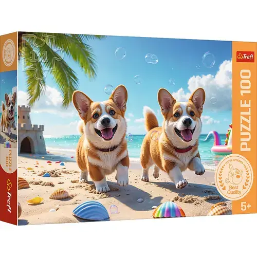 Puzzle Trefl Catel Corgi, 100 de piese