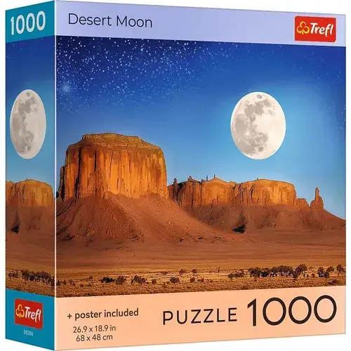 Puzzle Trefl Colectia SUA Luna in desert poster inclus, 1000 de piese