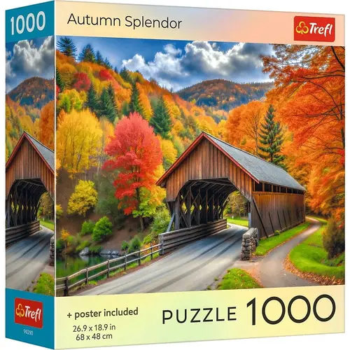 Puzzle Trefl Colectia SUA Splendoarea Toamnei, poster inclus, 1000 de piese