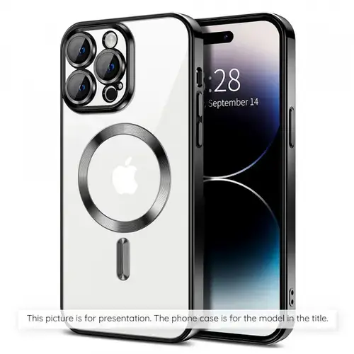 Husa MagSafe pentru Apple iPhone Air, Techsuit, Luxury Crystal, Neagra