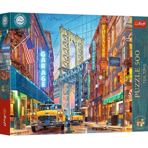 Puzzle Trefl Premium Plus Tea Time Campionatul European Vedere A Podului Manhattan, 500 de piese
