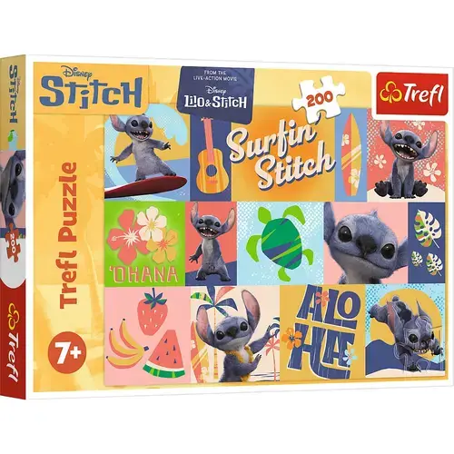 Puzzle Trefl Disney Stitch Aventuri Hawaiiene, 200 de piese