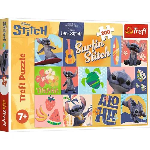 Puzzle Trefl Disney Stitch Aventuri Hawaiiene, 200 de piese