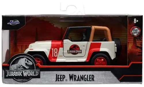 Masinuta metalica Jurassic World Jeep Wrangler, Scara 1 la 32