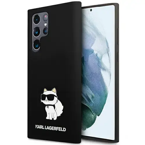 Husa pentru Samsung Galaxy S24 Ultra S928, Karl Lagerfeld, Liquid Silicone Choupette NFT, Neagra