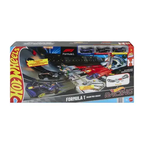 Set de joaca Hot Wheels Racing - Grand Prix Formula 1, cu 3 masinute