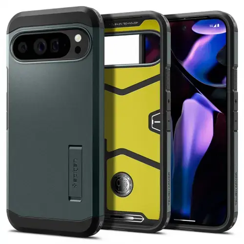 Husa Spigen Tough Armor pentru Google Pixel 9 Pro XL, Verde