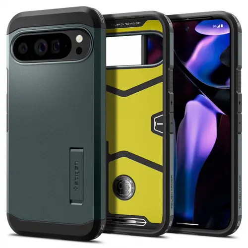 Husa Spigen Tough Armor pentru Google Pixel 9 Pro XL, Verde