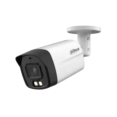 Camera de supraveghere exterior Dahua HAC-HFW1500TLM-IL-A-0280B-S2 bullet HDCVI 5MP 2K, 2.8 mm, Iluminare duala 40m, Microfon, IP67