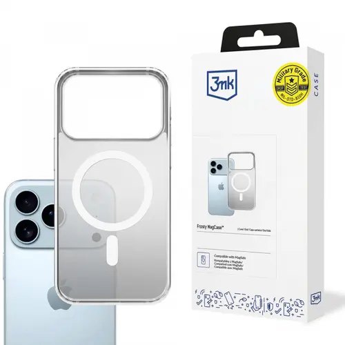 Husa 3MK Frosty MagCase MagSafe pentru Apple iPhone 17 Pro Max, Alb