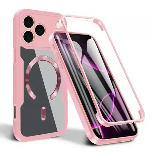 Husa Techsuit ColorVerse 360 MagSafe pentru Apple iPhone 17 Pro Max, Roz
