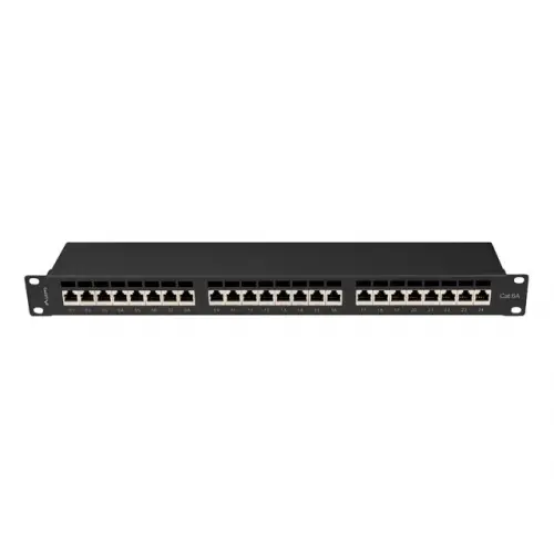 Patch Panel Lanberg PPSA-1024-B, 19inch, 1U, 24 porturi, Cat6, FTP, Negru