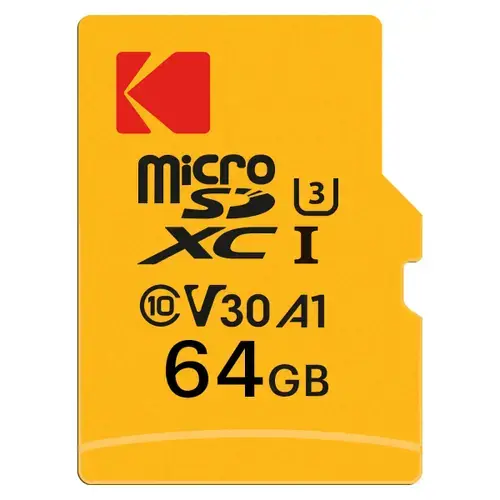 Card de memorie Kodak Ultra Performance, 64GB, Clasa 10, UHS-1 U3, microSDXC, adaptor
