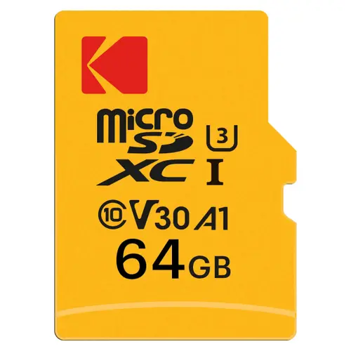 Card de memorie Kodak Ultra Performance, 64GB, Clasa 10, UHS-1 U3, microSDXC, adaptor