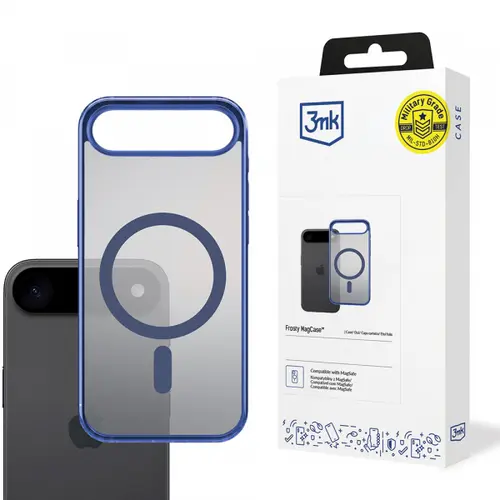 Husa MagSafe pentru Apple iPhone Air, 3MK, Frosty MagCase, Bleu