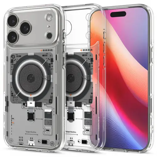 Husa MagSafe pentru Apple iPhone 17 Pro, Spigen, Ultra Hybrid Neo One, Transparenta