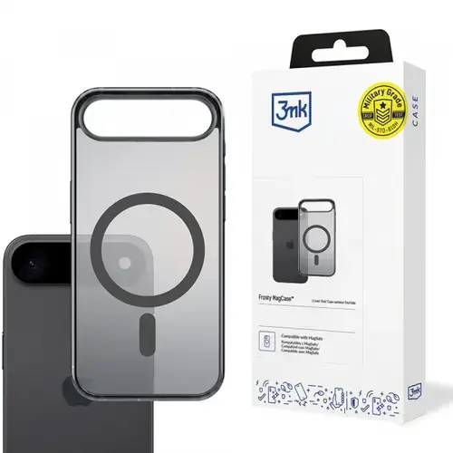 Husa MagSafe pentru Apple iPhone Air, 3MK, Frosty MagCase, Neagra