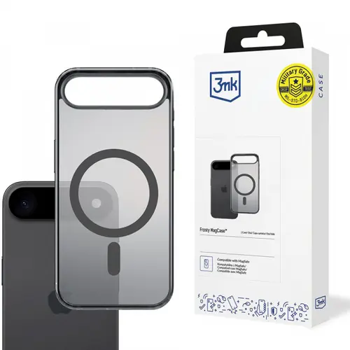 Husa MagSafe pentru Apple iPhone Air, 3MK, Frosty MagCase, Neagra
