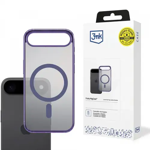 Husa MagSafe pentru Apple iPhone Air, 3MK, Frosty MagCase, Mov
