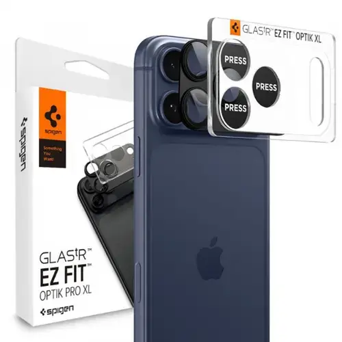Folie de protectie Camera Spate Spigen GlastR EZ FIT Optik Pro XL pentru Apple iPhone 17 Pro Max, Sticla Securizata
