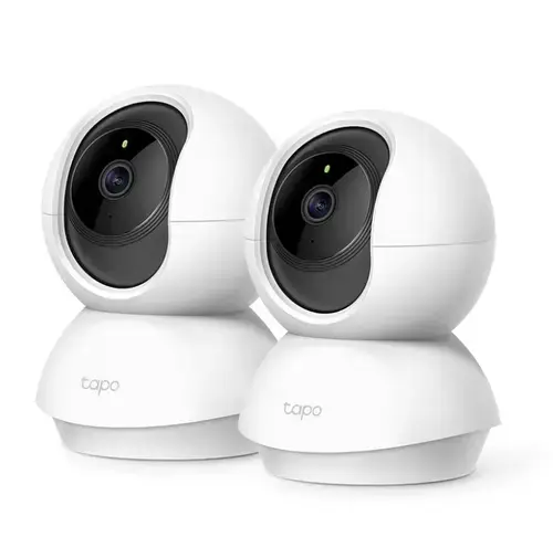 Set 2 camere supraveghere interior TP-Link Home Security, 1080P, Control vocal, Wi-Fi, IR 12m