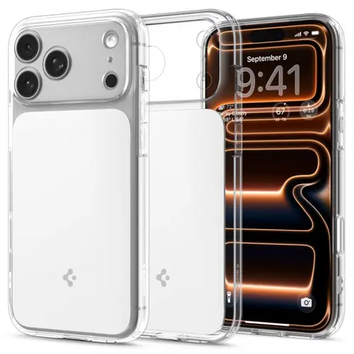Husa MagSafe pentru Apple iPhone 17 Pro, Spigen, Ultra Hybrid T, Alba