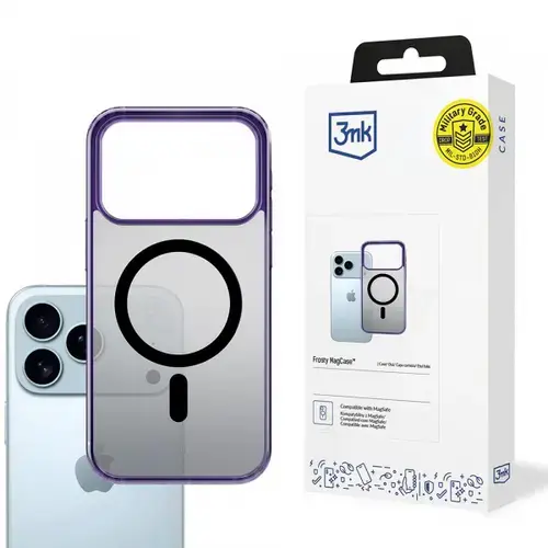 Husa MagSafe pentru Apple iPhone 17 Pro, 3MK, Frosty MagCase, Mov