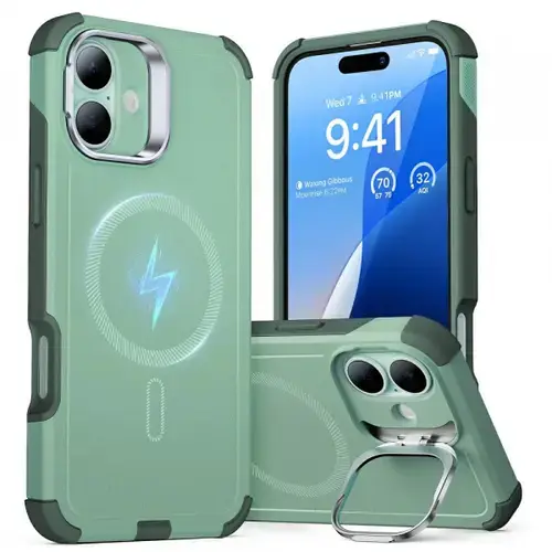 Husa MagSafe pentru Apple iPhone 16, ESR, Cyber Armor Kickstand