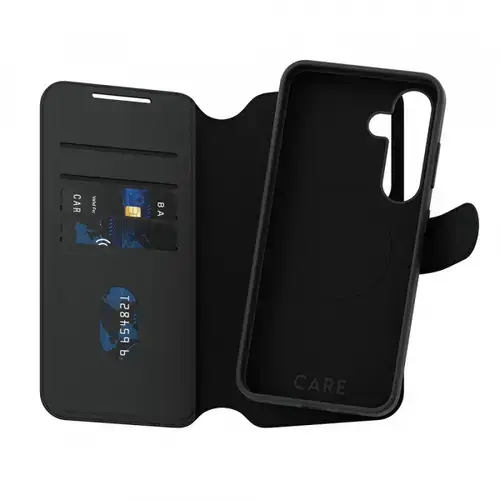 Husa pentru Samsung Galaxy S25 S931, PanzerGlass, Care Feature Tango Two-in-One, Neagra