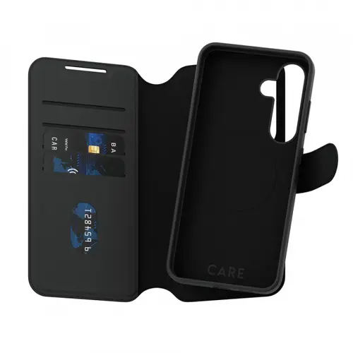 Husa pentru Samsung Galaxy S25 S931, PanzerGlass, Care Feature Tango Two-in-One, Neagra