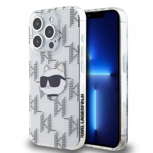 Husa pentru Apple iPhone 15 Pro, Karl Lagerfeld, IML Electroplated Choupette Head, Transparenta