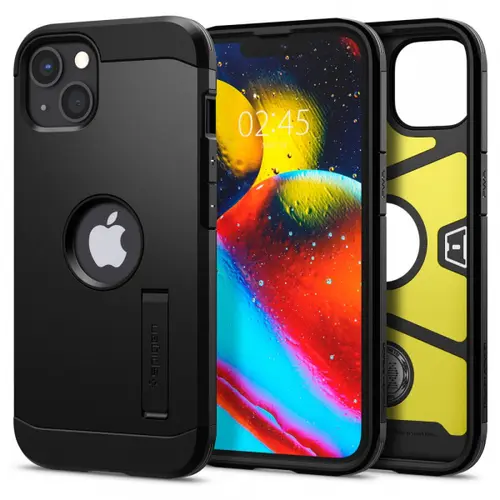 Husa pentru Apple iPhone 13, Spigen, Tough Armor, Neagra
