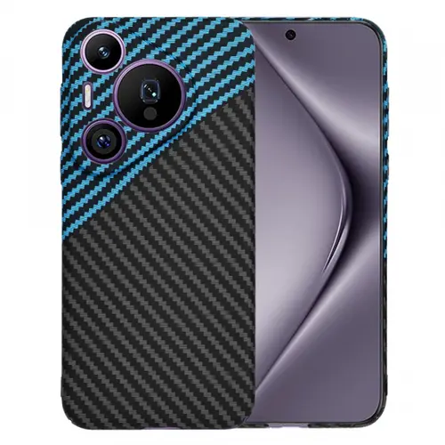Husa pentru Huawei Pura 70 Pro, Techsuit, Carbonite FiberShell, Neagra Bleu