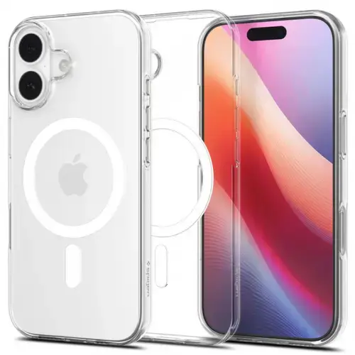 Husa MagSafe pentru Apple iPhone 17, Spigen, Liquid Crystal, Alba
