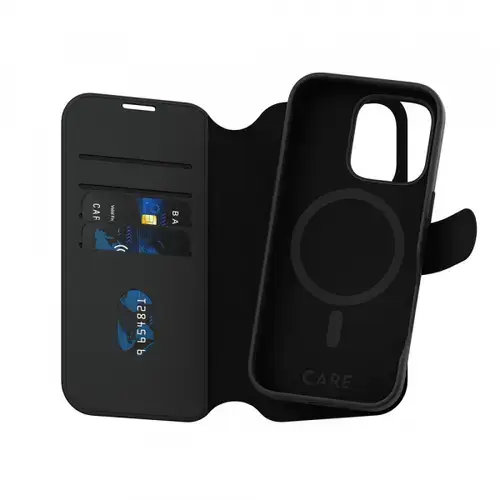 Husa MagSafe pentru Apple iPhone 16 Pro, PanzerGlass, Care Feature Tango Two-in-One, Neagra