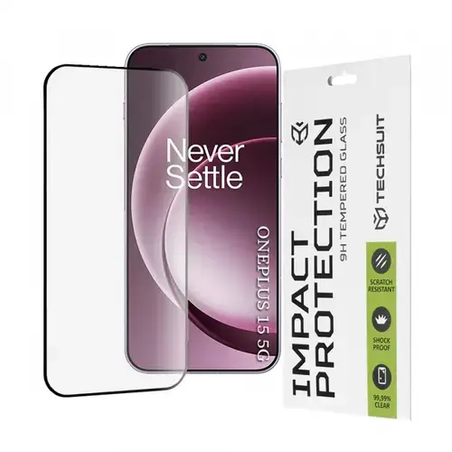 Folie de protectie Ecran Techsuit pentru OnePlus 15, Sticla Securizata, Full Glue, 111D