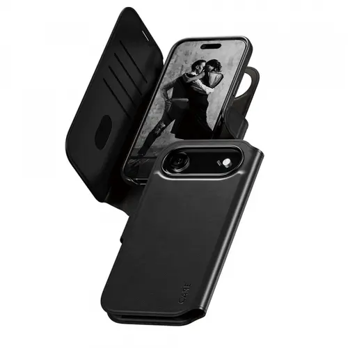 Husa MagSafe pentru Apple iPhone Air, PanzerGlass, Care Feature Tango Two-in-One, Neagra