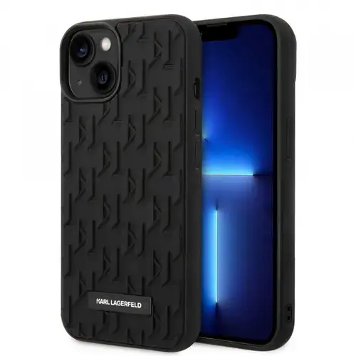Husa pentru Apple iPhone 14 Plus, Karl Lagerfeld, 3D Monogram, Neagra