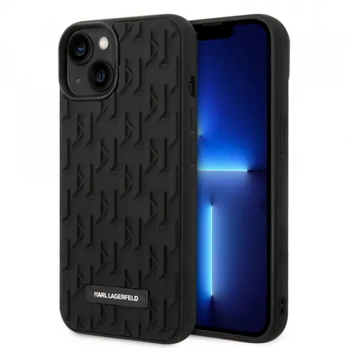 Husa pentru Apple iPhone 14 Plus, Karl Lagerfeld, 3D Monogram, Neagra
