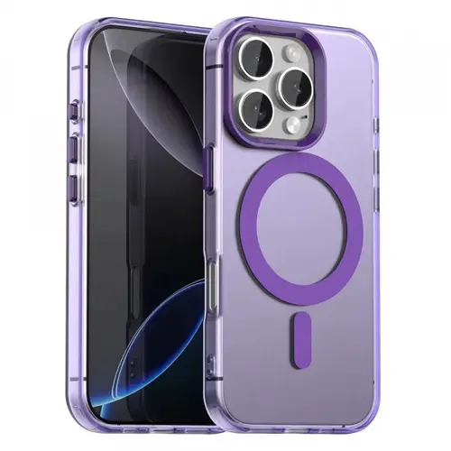 Husa MagSafe pentru Apple iPhone 16 Pro, Techsuit, CandyCase, Mov