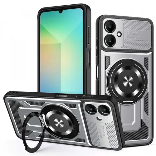 Husa pentru Samsung Galaxy A06 A065, Techsuit, RuggedCam, Gri