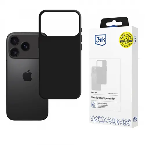 Husa pentru Apple iPhone 17 Pro, 3MK, Neagra Mata