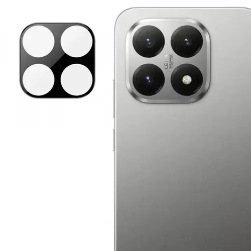 Folie de protectie Camera Spate Techsuit pentru Xiaomi 15T, Sticla Securizata, Neagra