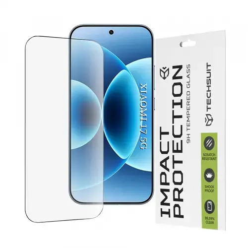 Folie de protectie Ecran Techsuit pentru Xiaomi 17, Sticla Securizata, Full Glue, 111D, Neagra