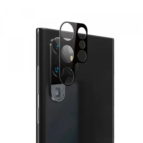 Folie de protectie Camera Spate Techsuit pentru Samsung Galaxy S23 Ultra S918, Sticla Securizata, Neagra
