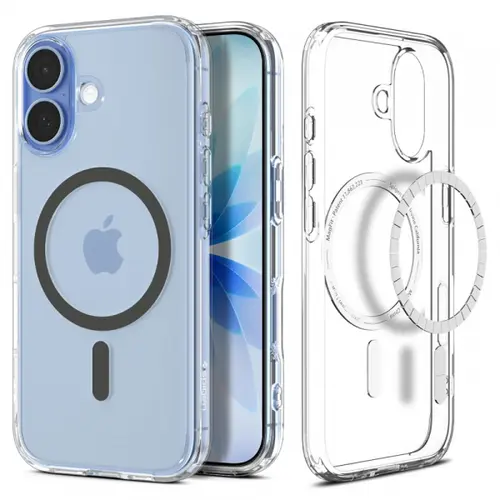 Husa MagSafe pentru Apple iPhone 17, Spigen, Ultra Hybrid, Gri