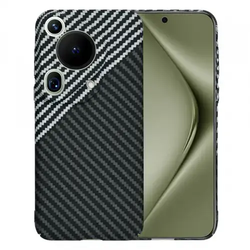 Husa pentru Huawei Pura 70 Ultra, Techsuit, Carbonite FiberShell, Neagra Gri