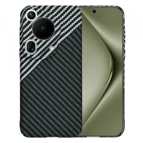 Husa pentru Huawei Pura 70 Ultra, Techsuit, Carbonite FiberShell, Neagra Gri